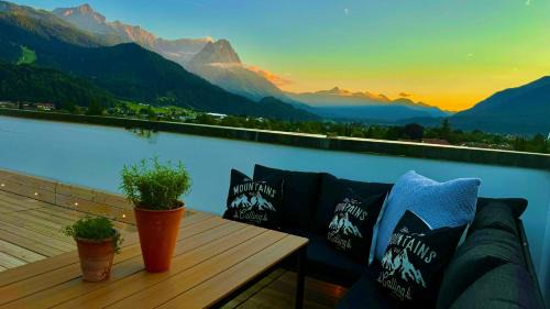 Garmisch-Partenkirchen Apartment | Dachterrasse Panorama-Glück II