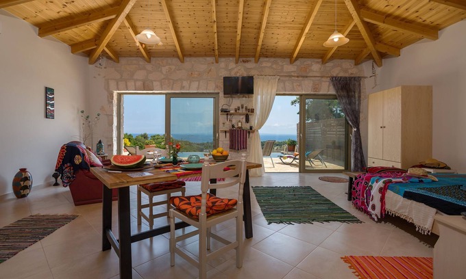 Vasilikos House | David's Villas - Villa Angela Open Plan with infinity Pool