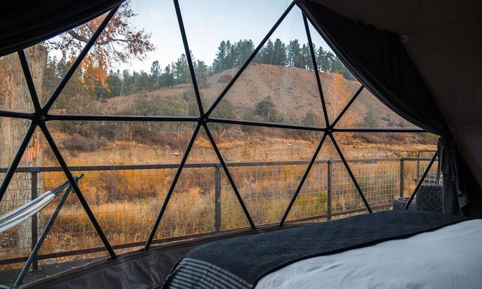 Pagosa Springs Hotel | Deluxe King Dome at Pagosa River Domes | Near San Juan River, Outdoor Patio