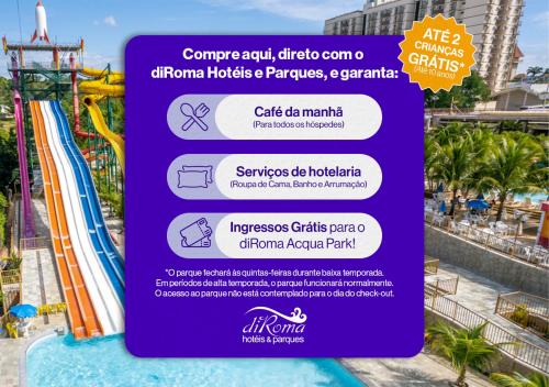 Setor Sul Hotel | diRoma Lacqua II direto com o Grupo diRoma com acesso ao Acqua Park e Café da manhã