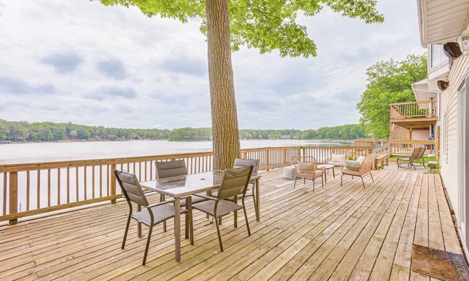 Harrison House | Dock + Views: Scenic Lakefront Escape in Harrison