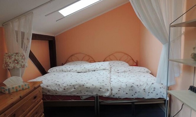 Oberaula Apartment | Doppelzimmer Nr. 2 mit Schlafsofa, Etagendusche und Etagen-wc