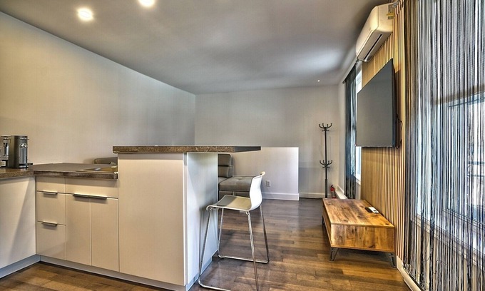 Sherbrooke Apartment | Downtown Sherby: Central, Parking, King Bed, Sleeps 3