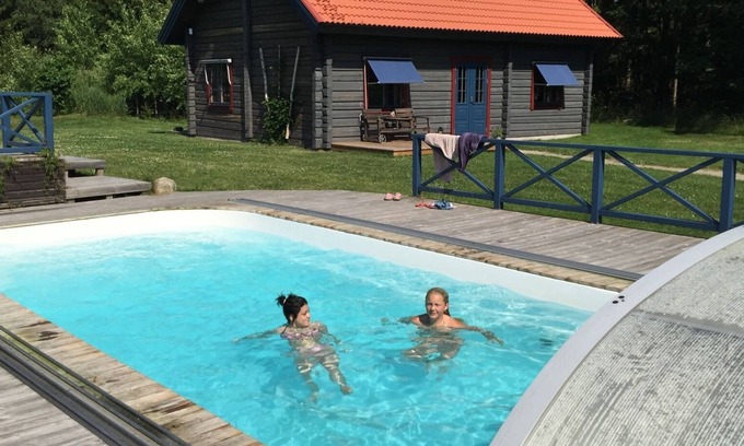 Ryd House | Dream vacation with pool by the lake with boat and sauna