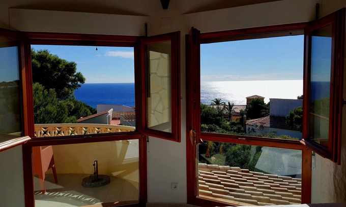 Cap de la Nau Villa | Dream Villa la TORRE al MAR | panoramic sea view, top location WLAN pool heating