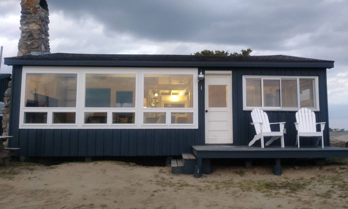 Phippsburg Cottage | Driftwood Oceanfront Cottage at Popham Beach Spectacular views from every room