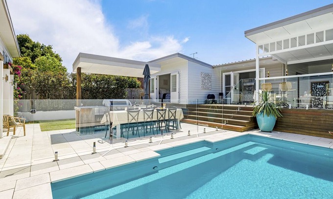 Nelson Bay House | Dutchie's Beach Oasis - Private home with pool, walk to beach and town