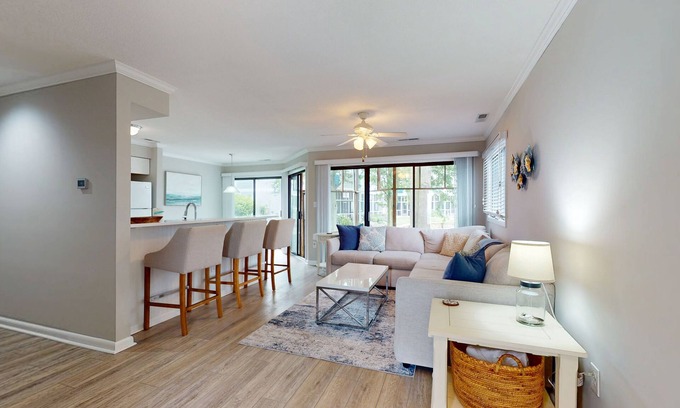 Fenwick Island Condo | East of Sun condo with water-view, on-site pool & tennis - near beach