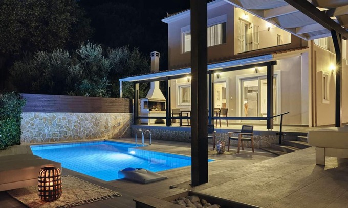 Lithakia Villa | Elevated villa overlooking countryside, free WIFI