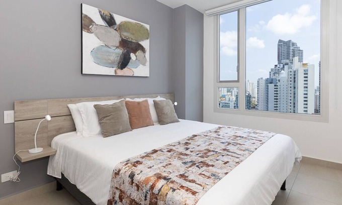 El Cangrejo Apartment | Elite aprt w/2 Bdr + 2 Bthr in Panama City Center/Near Metro station and Nightlife