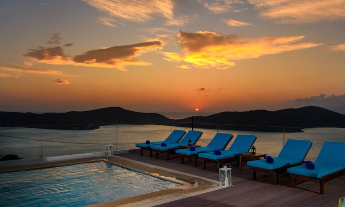 Mavrikiano Villa | Elounda Panorama Villa, luxury villa with amazing views of Elounda Bay sleeps 12