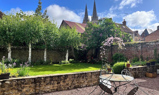 Sees House | Enjoy a cozy setting with a stunning view of the majestic Sées Cathedral.