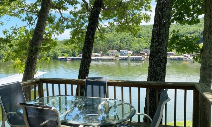 Camdenton Cabin | Enjoy the Quiet Side of the Lake With Resort Amenities + Pool. Pet friendly!