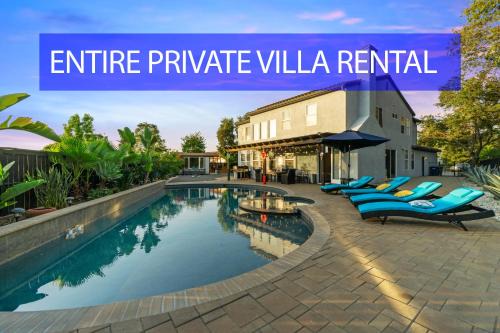 Fallbrook House | Entire Private 5-BR Villa w Pool, Spa, Nature, 3000 sq ft, Private Rental, Available Now