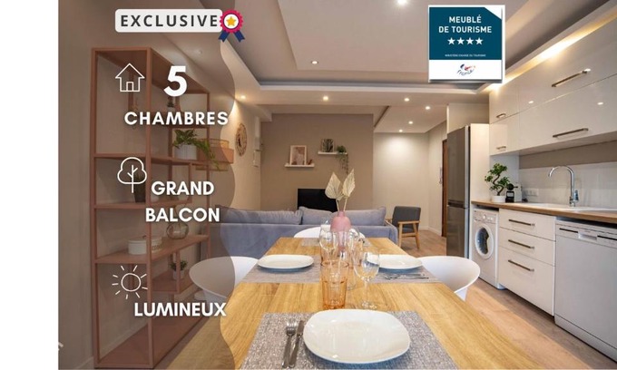 9th Arrondissement Apartment | "Envie Lyonnaise" Location - 10 personnes - Terrasse - WIFI Fibre optique