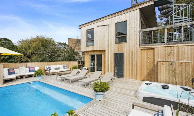 Fire Island Pines House | Escape to this FIRE ISLAND PINES BEACH HOME with Heated Salt Water Pool