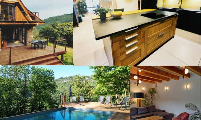 Saint-Hippolyte Villa | Estiva: La Maison Sunshine Piscine - Spa - Vue Grandiose