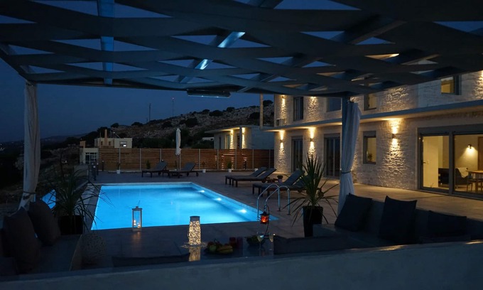 Atsipópoulon Villa | Eva Villas West, With Private Pool & Panoramic Sea View