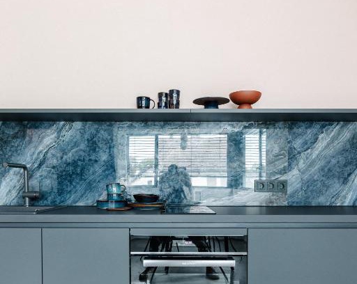 Eschollbrucken Apartment | Exklusive Design Appartement Deep Blue Neubau