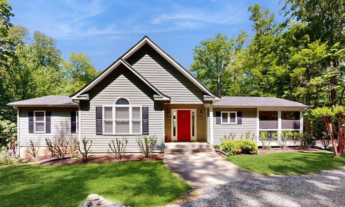 Bumpass House | Exquisite dog-friendly home with kayaks, pool table, hot tub, & washer/dryer