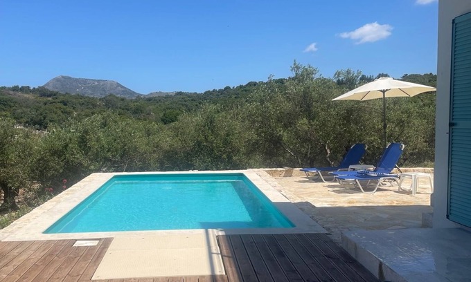 Douliana Villa | Facing the sea, in a peaceful setting, private pool in an olive grove