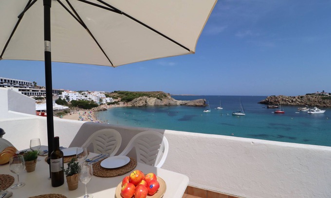 Arenal d'en Castell Apartment | Family-friendly, Nice, First-line Apartment with Stunning Beach and Sea views,AC