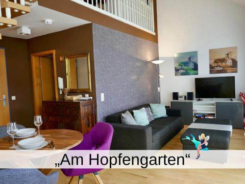 Enzisweiler Apartment | Ferienwohnung am Hopfengarten - helle 2 Zimmer Maisonette mit großem Balkon