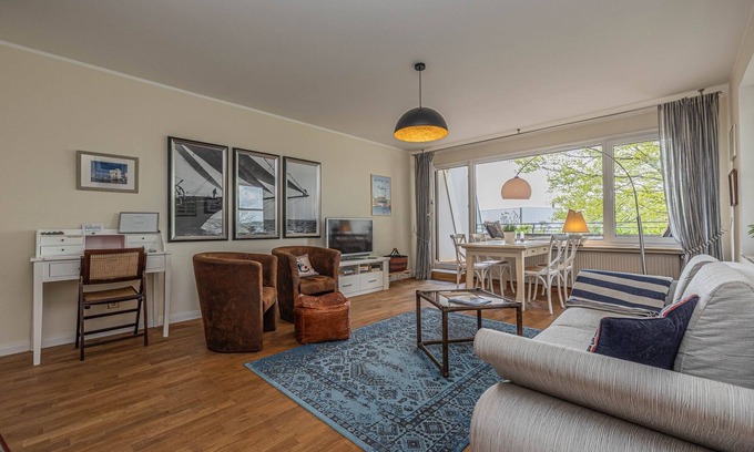 Flensburg Apartment | fewo1846 - Eastside/2 room apt. on the 2nd floor with balcony and harbor view