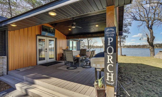 Zimmerman Cabin | Fire Pit + Dock: Lakefront Cabin in Zimmerman!