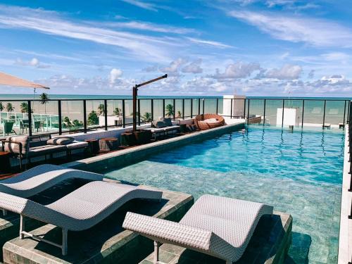 Jardim Oceania Apartment | Flat Vista Mar Apenas 50 metros da praia