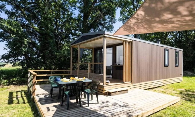La Romieu House | Florence Campsite * - Panoramic 3-room mobile home for 6 people with air-conditioning