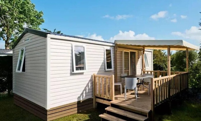 Saint-Aubin-sur-Scie House | Flower Camping Vitamin * - Mobile home Standard 32m2 (3 bedrooms) + TV + Terrace Covered - Arrival Saturday 6 people