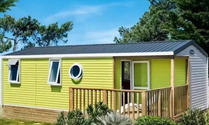 Saint-Aubin-sur-Scie House | Flower Camping Vitamin * - Mobile home Côté Confort 25m² (2 bedrooms) + TV + Integrated terrace - Arrival Sunday 4 people