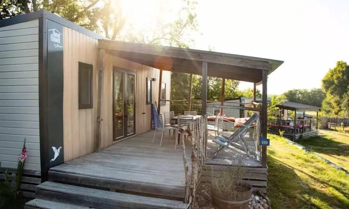 Martiel House | Flower Camping Le Lac aux Birds * - Homeflower PREMIUM with TV, dishwasher and air conditioning 31 m2 (3 bedrooms) 6 persons