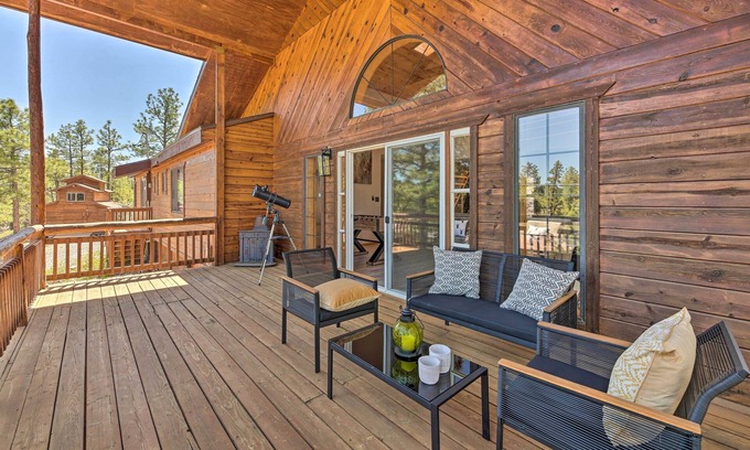 Timberland Acres Cabin | Forest Hideaway on 1 Acre w/ Panoramic Views!