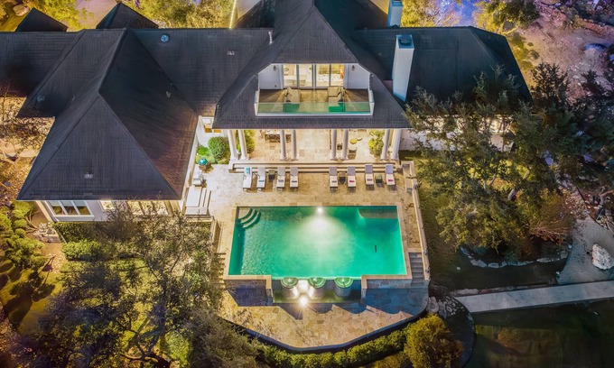 Cross Mountain House | Fortaleza l Luxury 8 BR, 7,000+ sqft Palace on 3 Acres with Pickleball & Basketball Court