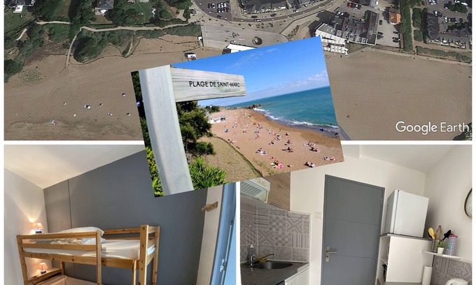 Saint-Marc-sur-Mer Apartment | Fully equipped studio for 4 people ST MARC SUR MER 2 steps from Mr Hulot's beach