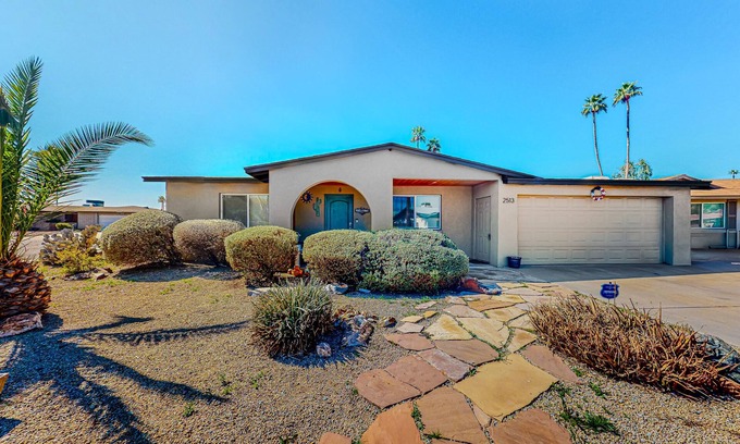 Dobson Ranch House | Fun-filled home with private pool, putting green, cornhole, firepit, & BBQ