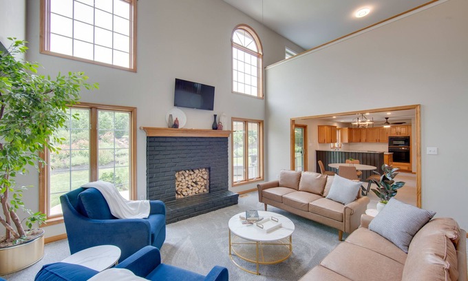 Hummelstown House | Game Room & Covered Patio: Hummelstown Hideaway