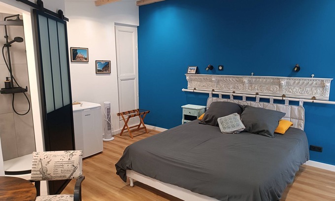 Journiac Bed & Breakfast | Garden side, guest room and private terrace with wooded view
