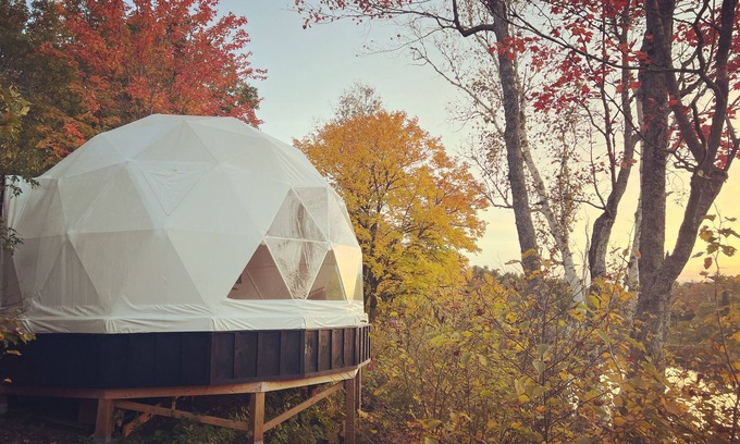McKellar Cabin | Geodesic River Dome off grid remote super camping