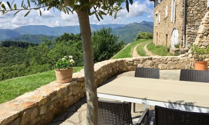 Vals-les-Bains Apartment | Gite in Ardeche with breathtaking views of the mountains and valley