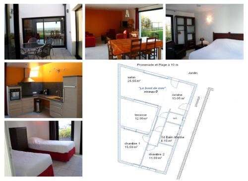 Asnelles Apartment | Gites "Bord de Mer" PMR ou "Arromanches" 2 chambres en FRONT DE MER à Asnelles , 3km d'Arromanches, 10km de Bayeux