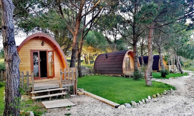 Santa Maria e Sao Miguel Cabin | Glamping Sintra POD 3. Enjoy the tranquillity of the forest.