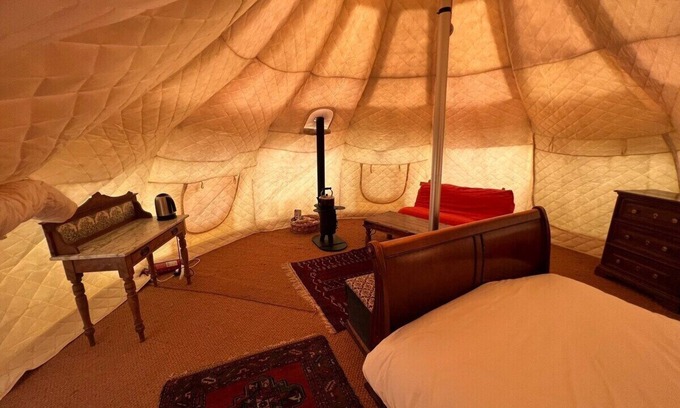 Haveringland RV Rental | Glamping with wood-fired Hot Tub at Moat Island