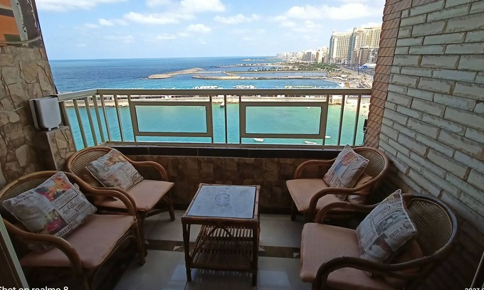 Ar-Raml 1 Apartment | Gleem Luxury apartments direct Sea view Alexandria جليم بحر مباشر فيو روعة n