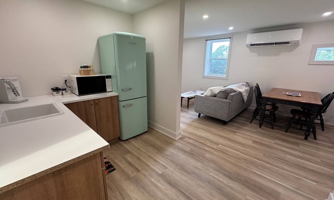 Harwich Apartment | Golden Acre Suites | 2BR Downtown w/Exposed Brick & Retro Retreat