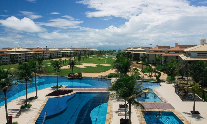 Porto das Dunas Apartment | GOLF VILLE Luxury 115m apartment, sea and country views, spring, 3 suites and toilet