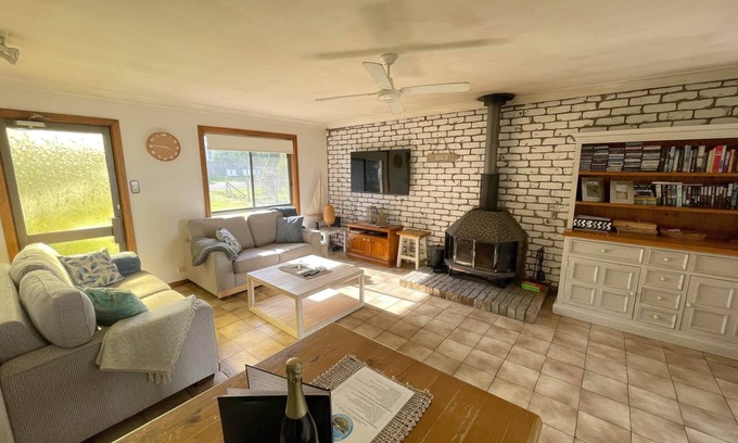 Goolwa Beach House | Goolwa Beachfront: Pet Friendly, Fireplace, WiFi, Sand Dunes, The best location in Goolwa Beach