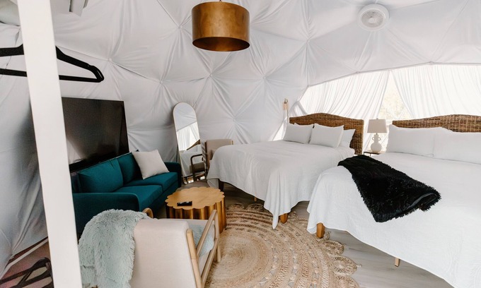 Burton House | Gorgeous Dome in Woods Sleeps 4 Near Round Top